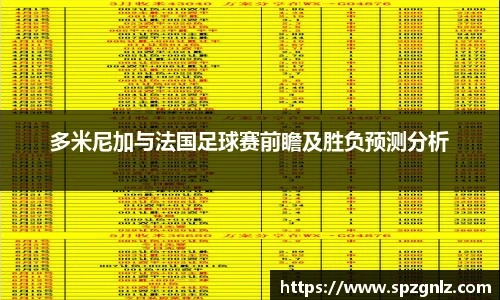 多米尼加与法国足球赛前瞻及胜负预测分析